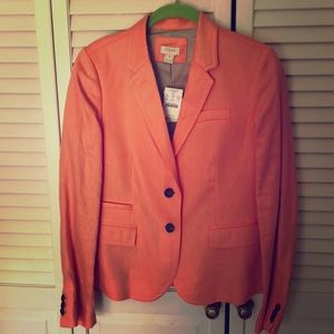 ⭐️🌺☮️🌺NWT JCREW Linen Blazer CORAL. Size: 6